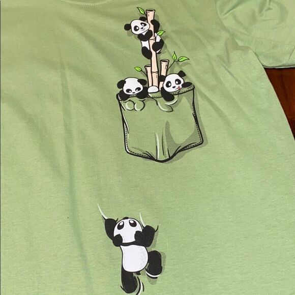 Gildan Softstyle Panda Tee Shirt Size Medium - Picture 4 of 6